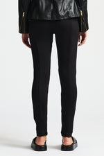 RAW by RAW Frankie Leather/Knit Joggers in Jet Black - Arielle Clothing