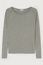 American Vintage Sonoma Long Sleeve Tee in Heather Grey - Arielle Clothing