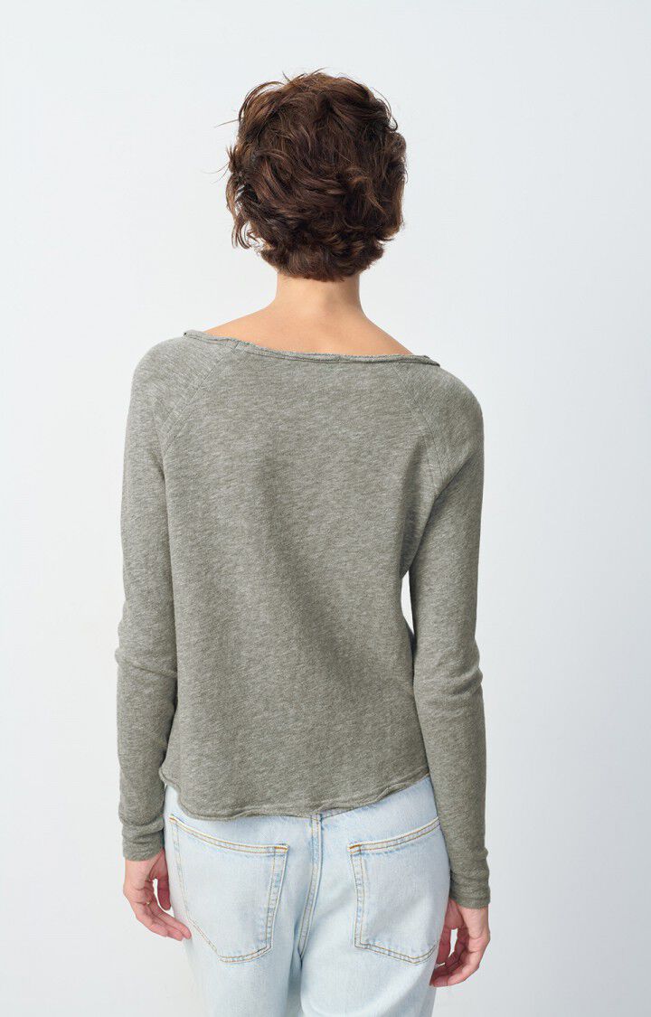 American Vintage Sonoma Long Sleeve Tee in Heather Grey - Arielle Clothing