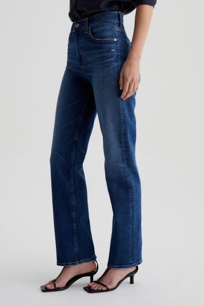 AG Jeans Brinley Mid Rise Straight Leg Jean in 11 Years Memory - Arielle Clothing