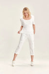 Verge Acrobat Cargo Short in White - Arielle Clothing