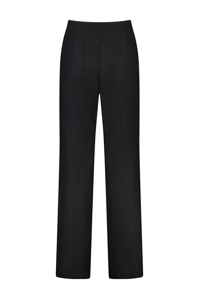 Verge Land Linen Pants in Black - Arielle Clothing