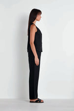 Verge Land Linen Pants in Black - Arielle Clothing