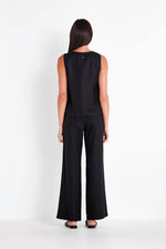 Verge Land Linen Pants in Black - Arielle Clothing