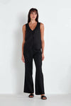 Verge Land Linen Pants in Black - Arielle Clothing