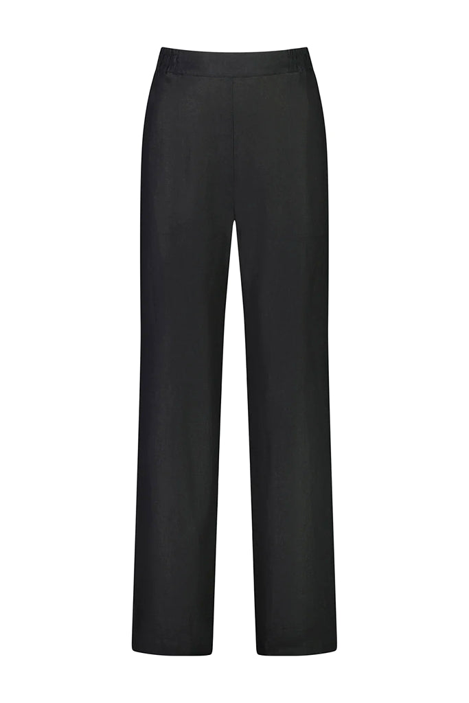 Verge Land Linen Pants in Black - Arielle Clothing