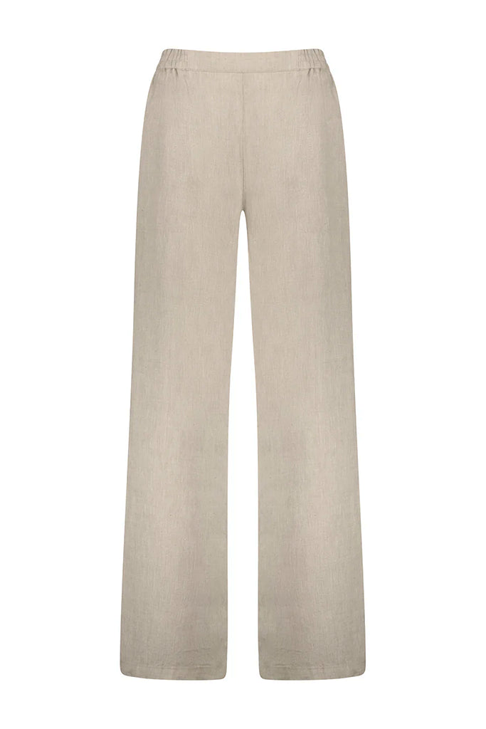 Verge Land Linen Pants in Sand - Arielle Clothing