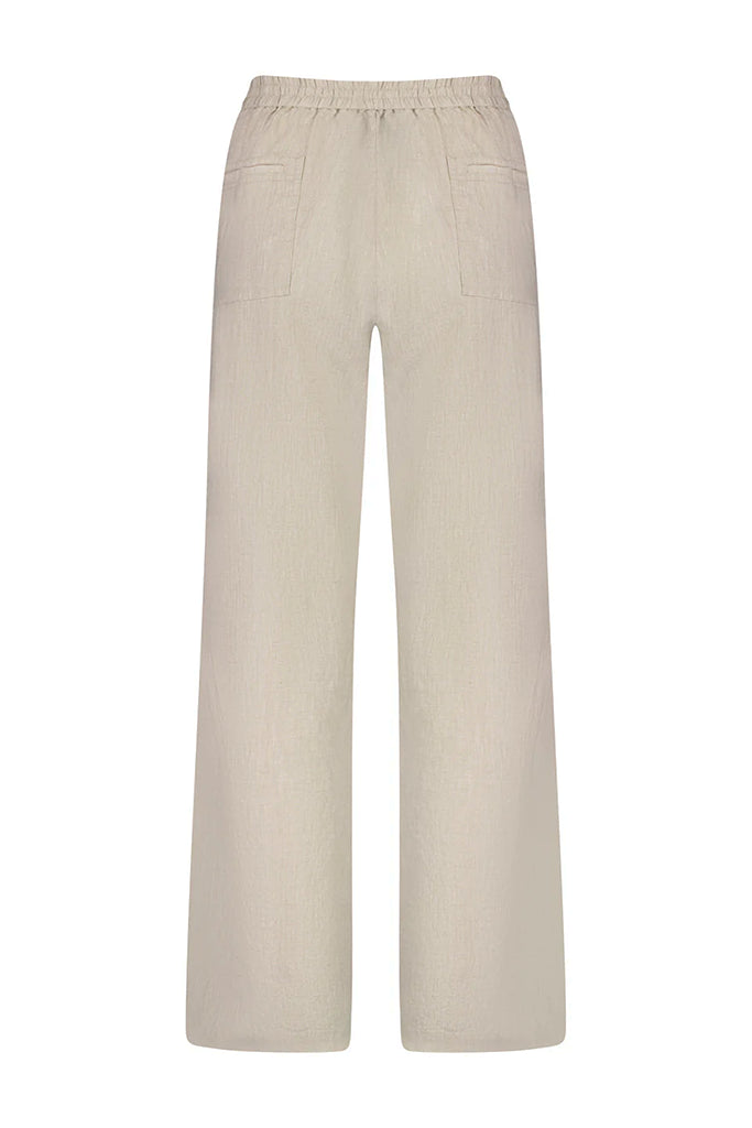 Verge Land Linen Pants in Sand - Arielle Clothing