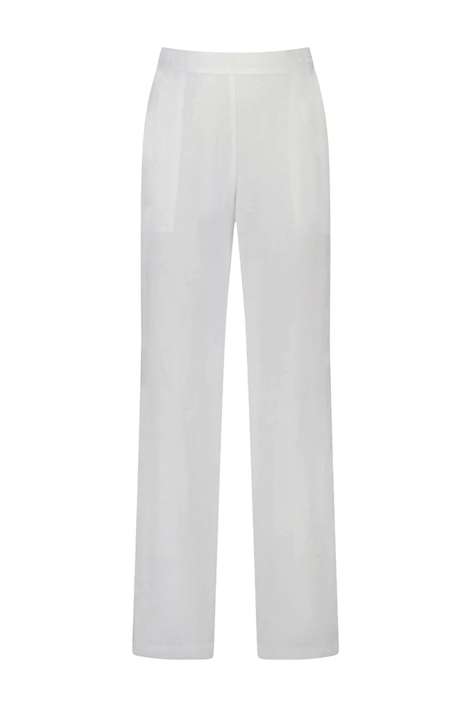 Verge Land Linen Pants in White - Arielle Clothing