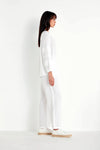 Verge Land Linen Pants in White - Arielle Clothing