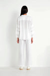 Verge Land Linen Pants in White - Arielle Clothing