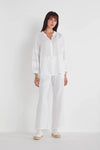 Verge Land Linen Pants in White - Arielle Clothing