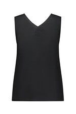 Verge Motivation Linen Tank in Black - Arielle Clothing