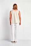 Verge Motivation Linen Tank in Sand - Arielle Clothing