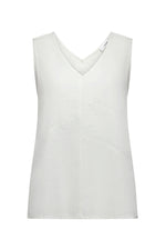 Verge Motivation Linen Tank in White - Arielle Clothing