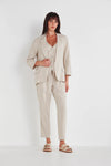 Verge Together Linen Blazer in Sand - Arielle Clothing