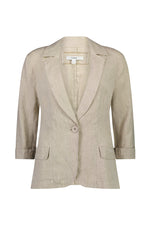 Verge Together Linen Blazer in Sand - Arielle Clothing