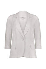 Verge Together Linen Blazer in White - Arielle Clothing