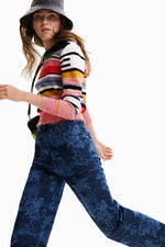 Desigual Lola Striped Sweater in Tutti Frutti - Arielle Clothing