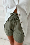 Bypias Cutie Shorts in Olive - Arielle Clothing