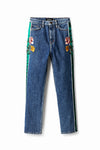 Desigual Alejandra Cropped Jeans in Dark Wash - Arielle Clothing