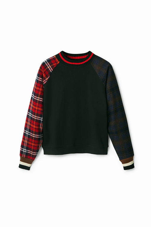 Desigual Checks Sweatshirt in Black - Arielle Clothing