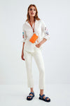 Desigual Patchwork Shirt in White - Arielle Clothing