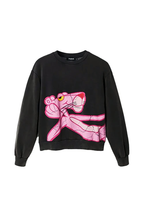 Desigual Pink Panther Sweat in Dark Grey - Arielle Clothing