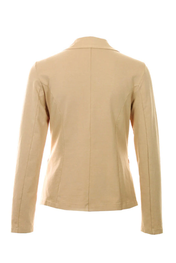 Funky Staff Stin  Jacket With Stripe in Sand - Arielle Clothing