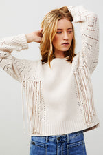 Odd Molly Aurora Sweater in Light Porcelain - Arielle Clothing