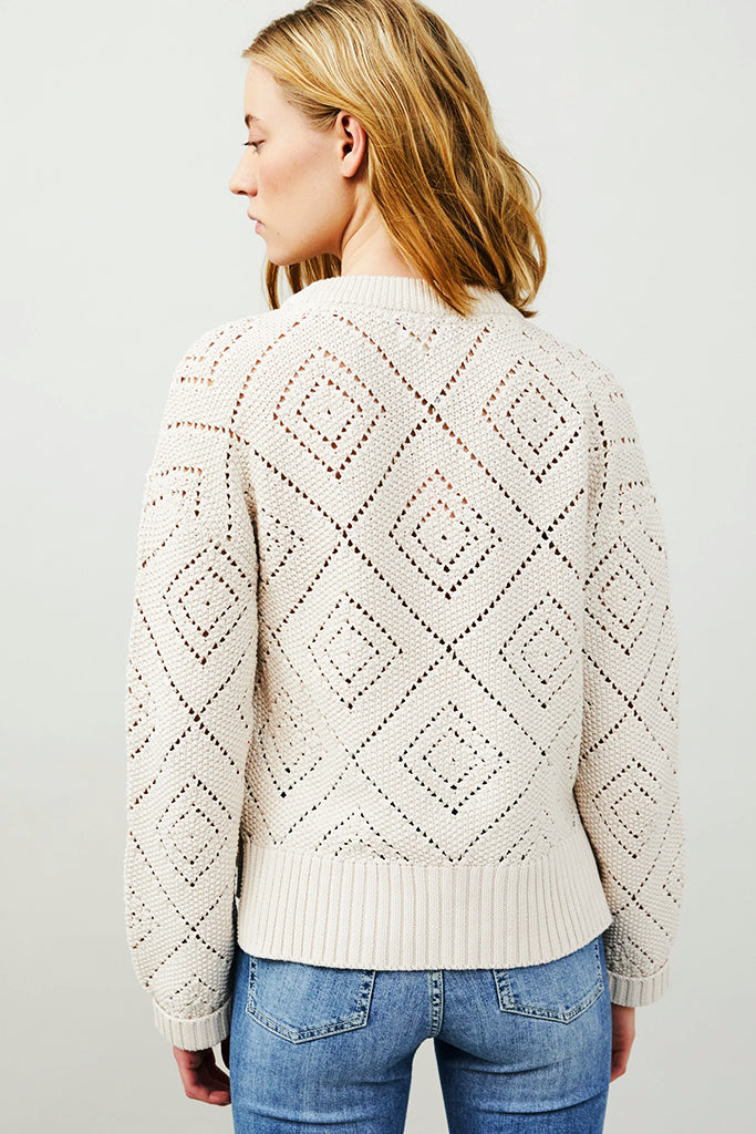 Odd Molly Aurora Sweater in Light Porcelain - Arielle Clothing